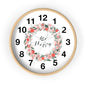 Floral Motivational Wall Clock | Home Decor | Gift for Her | Positive Quote Decor | Pink Wreath Design | Living Room Decor