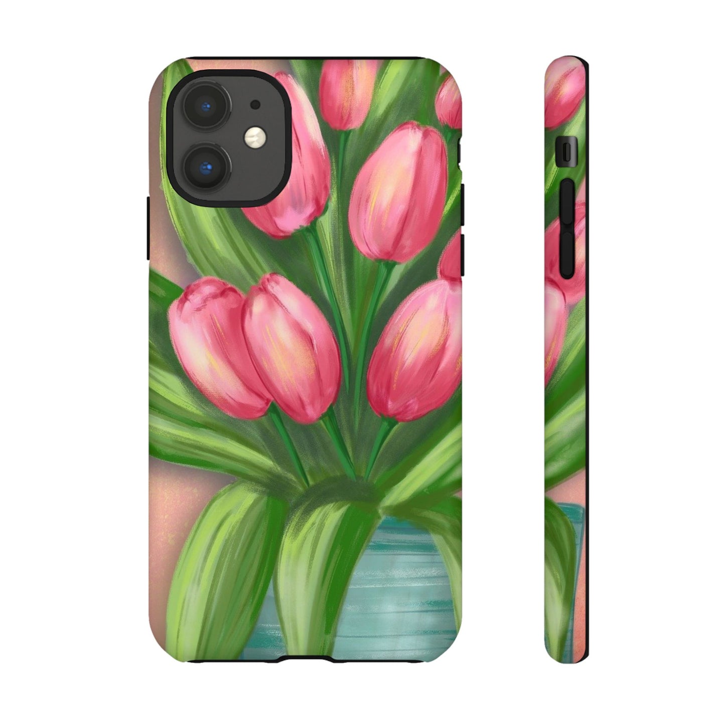 Floral Phone Case with Vibrant Tulips - Tough Cases for Garden Lovers, Spring Gifts, Nature Enthusiasts, Unique Gadget Accessories, [...]