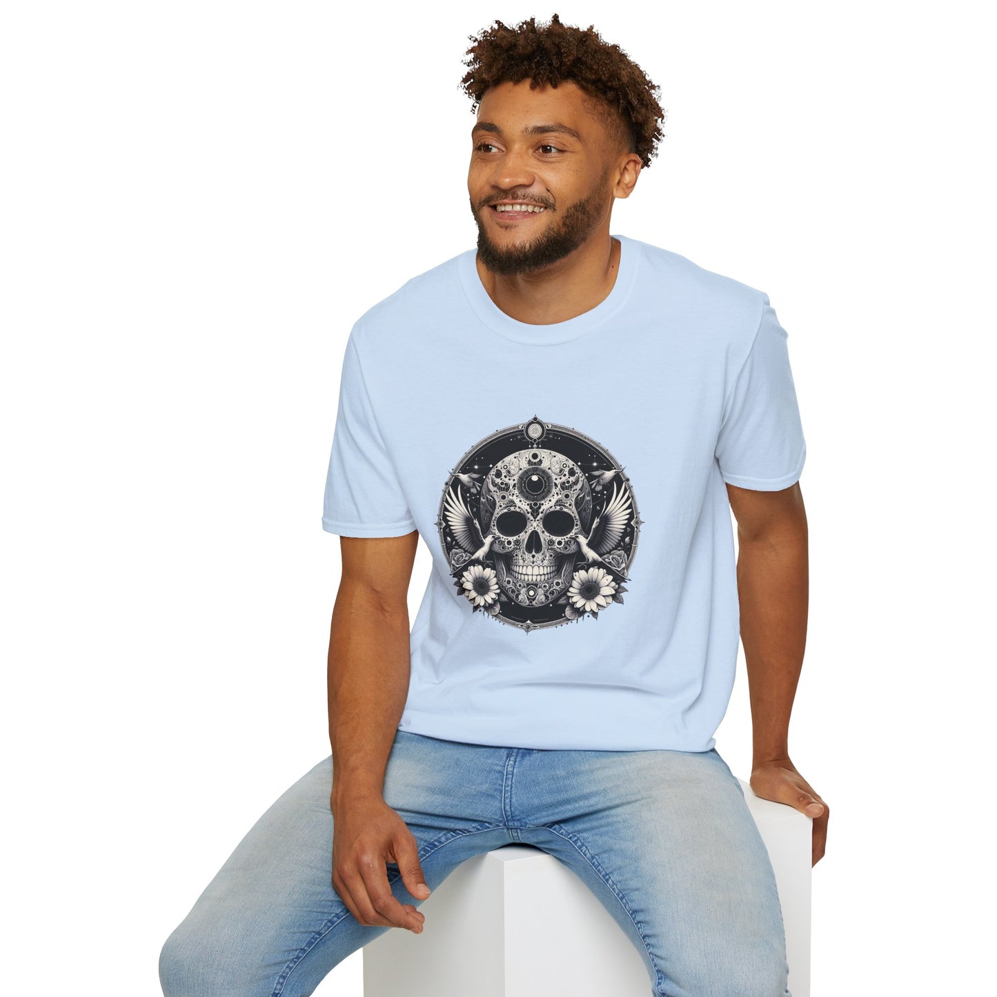 Day of the Dead Skull T-Shirt — Floral Calavera Graphic Tee
