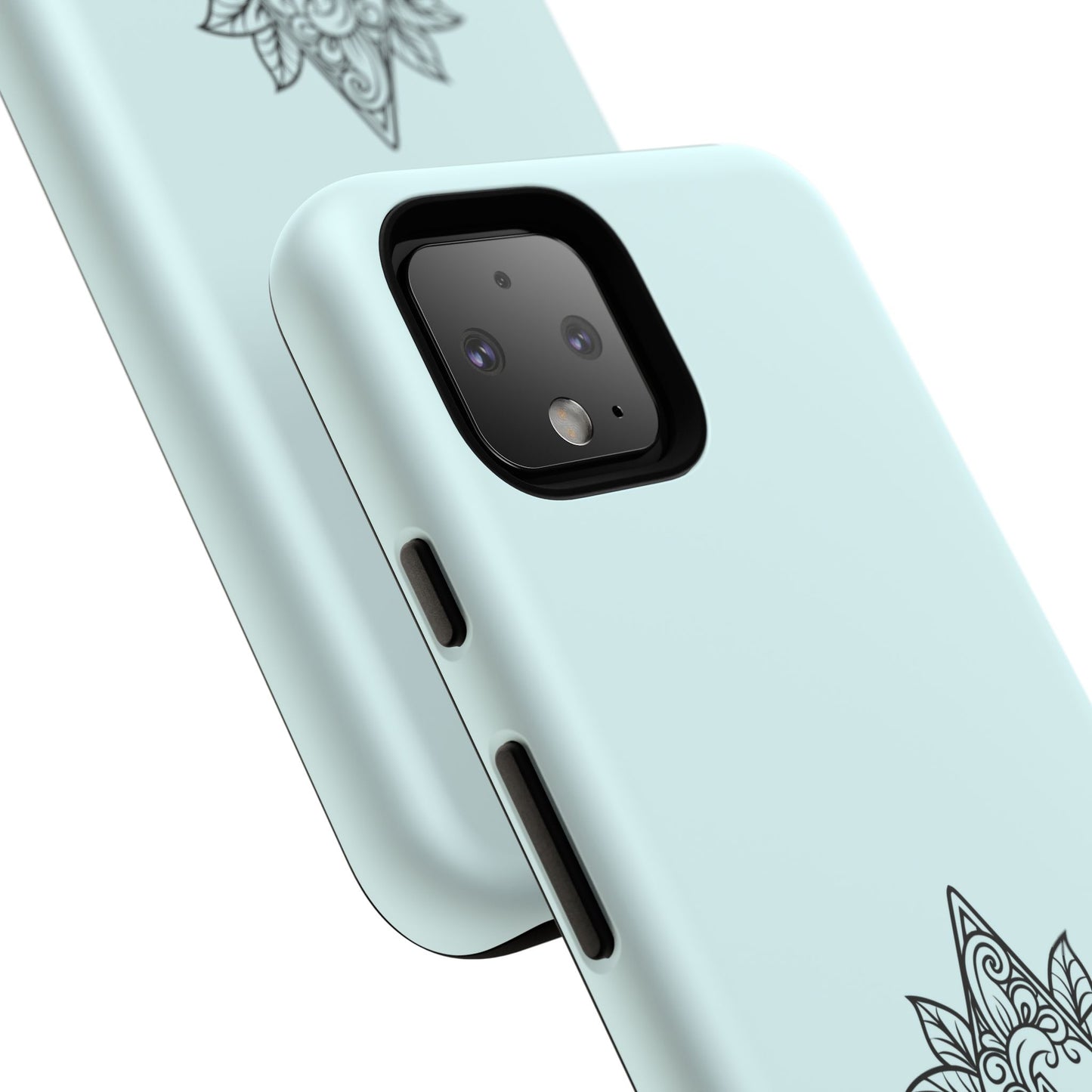 Personalized Tough Phone Case, Floral Monogram Cell Phone Cover, Custom Protective Case, Unique Gift, Birthday, Graduation