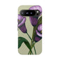 Floral Phone Case - Tough Cases, Purple Flower Design, Cell Phone Accessories, Gift for Her, Nature Lover Essentials