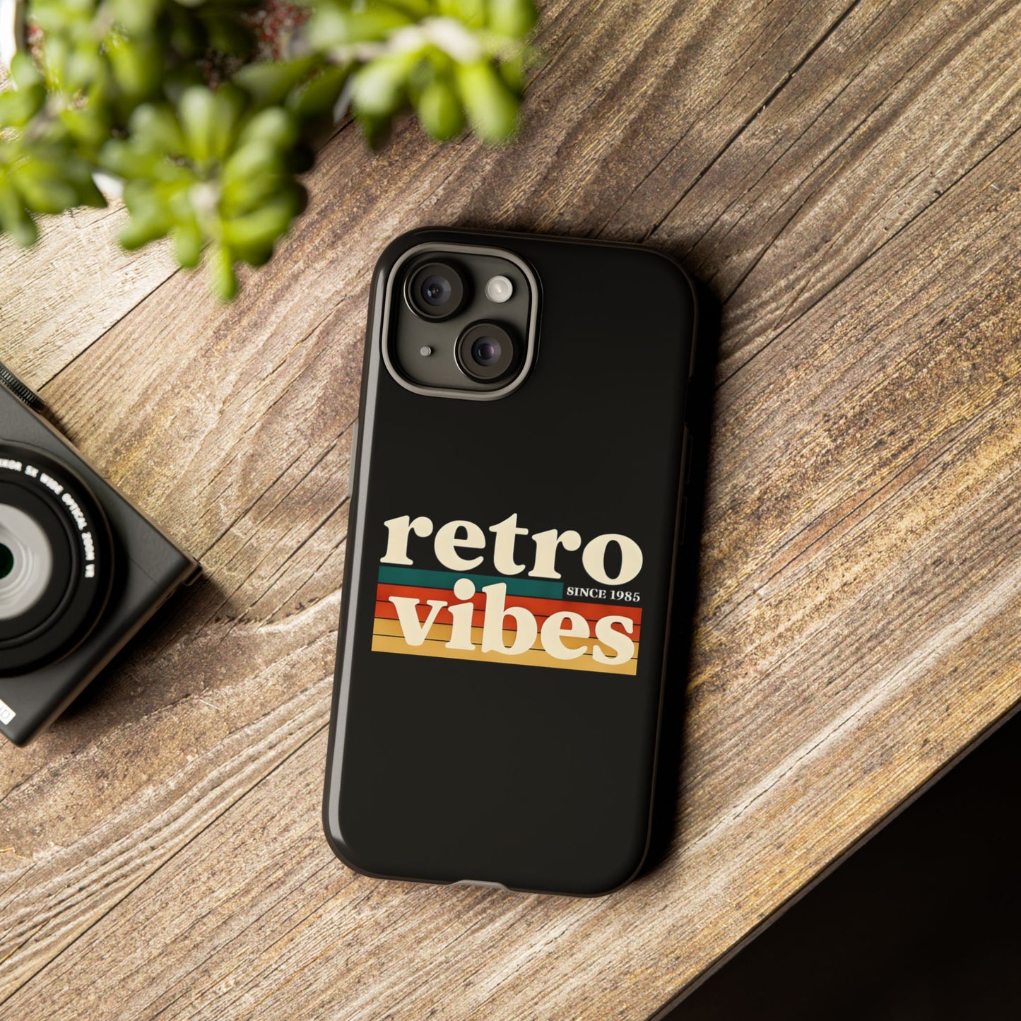 Retro Vibes Phone Case, Tough Phone Cover, Vintage Style Case, Gift for Music Lovers, Retro Aesthetic Accessory