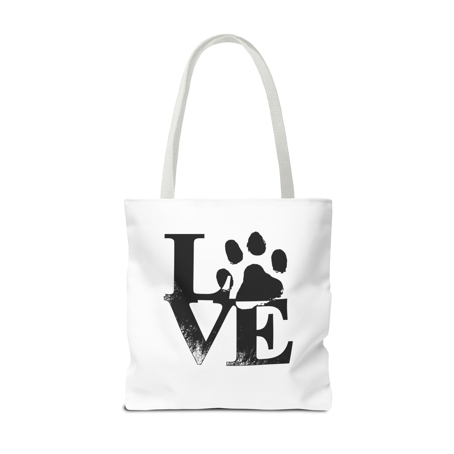 Love Paw Print Tote Bag, Pet Lover's Gift, Eco-Friendly Shopping Bag, Animal Rescue Fundraiser, Personalized Pet Tote