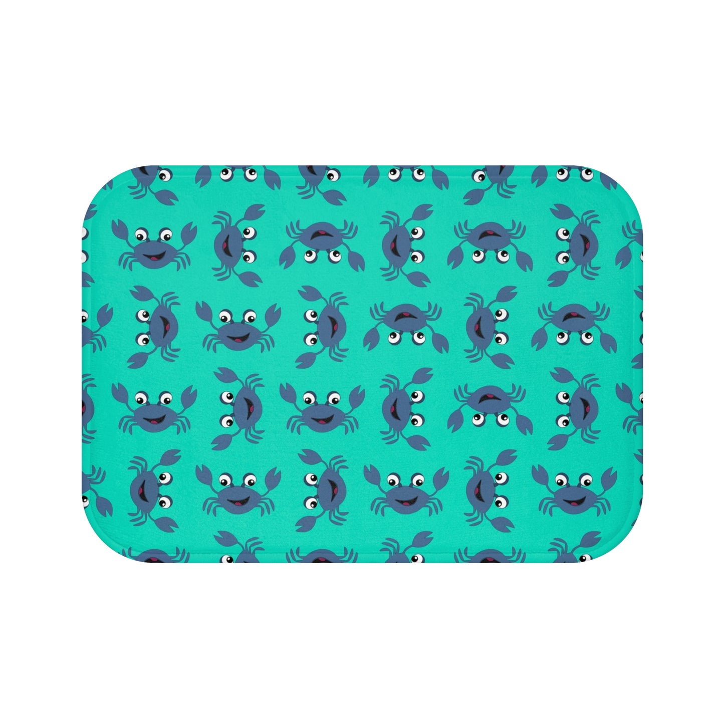 Cute Crab Bath Mat, Coastal Bathroom Decor, Non-Slip Floor Mat, Kids Bathroom Accessory, Summer Beach Theme