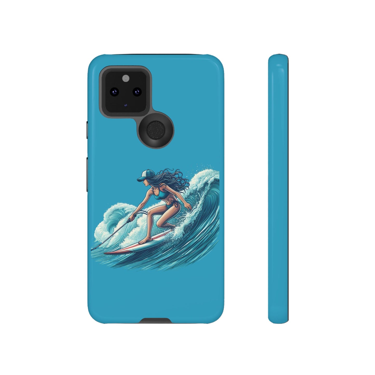 Surfing Phone Case, Coastal Vibes Phone Cover, Tough Cases for Beach Lovers, Ocean Art Phone Accessories, Summer Gift Idea