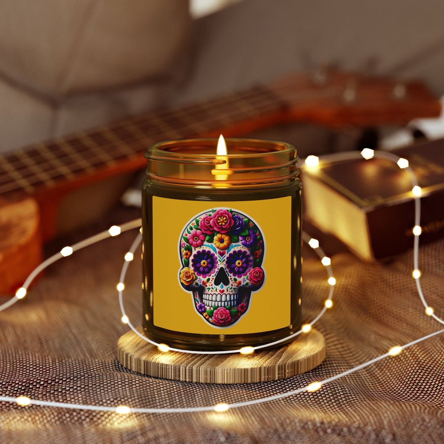 Day of the Dead Coconut Apricot Candle (4oz/9oz)