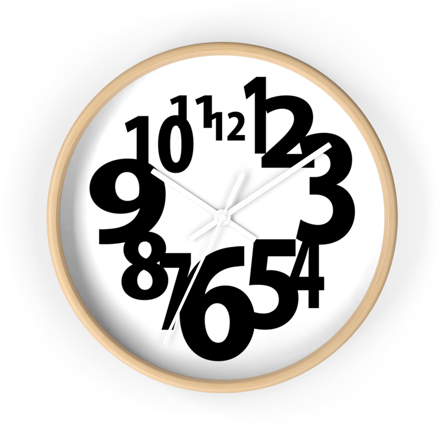 Modern Black and White Wall Clock, Minimalist Home Decor, Office Timer, Gift for Him/Her, Stylish Timepiece