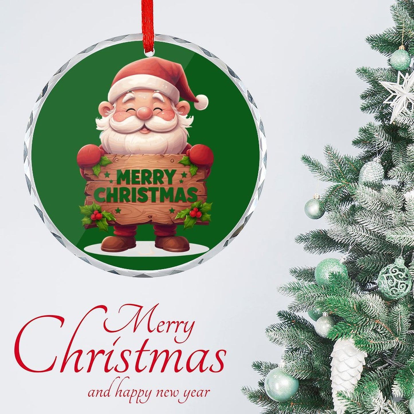 Glass Circular Ornament Pendant