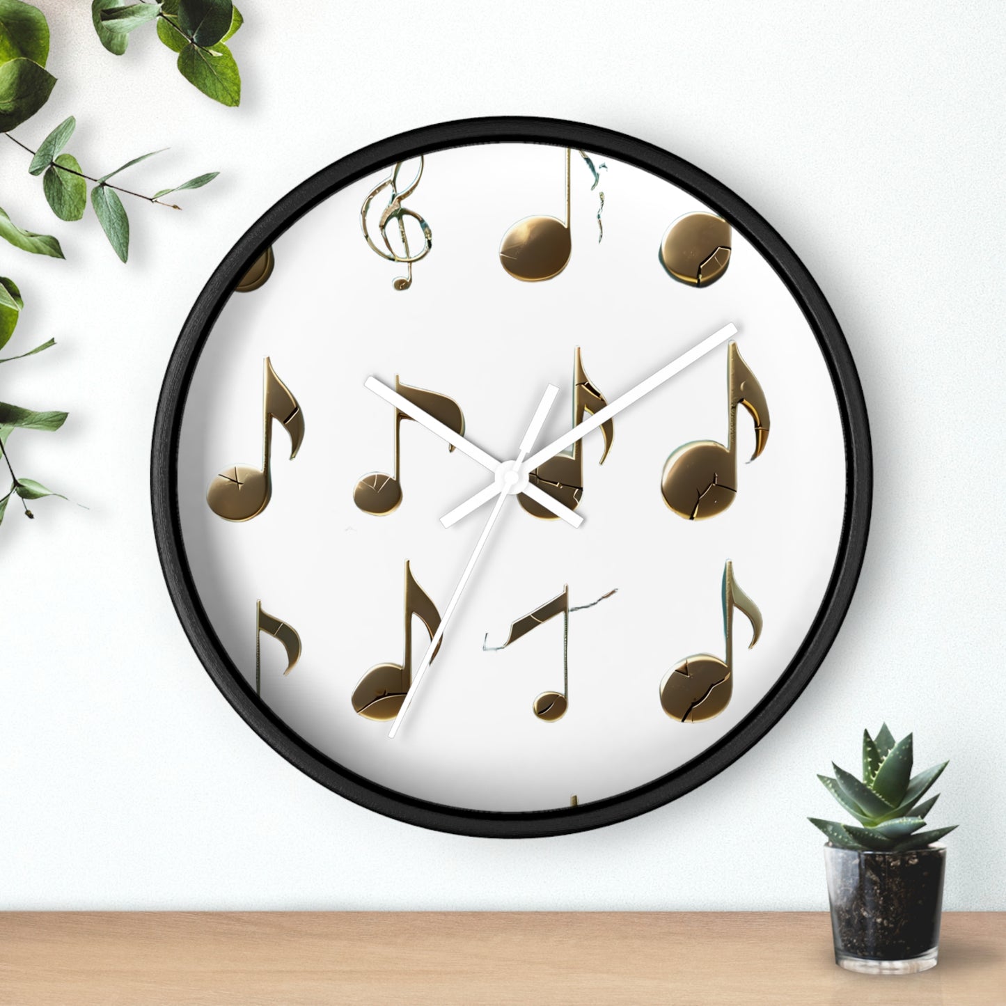 Musical Notes Wall Clock - Perfect for Musicians, Music Lovers