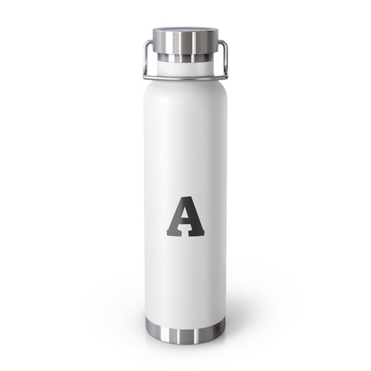Personalized Copper Insulated Water Bottle, 22oz - Custom Monogram, Travel Mug, Fitness Bottle, Hydration Gift, Eco-Friendly