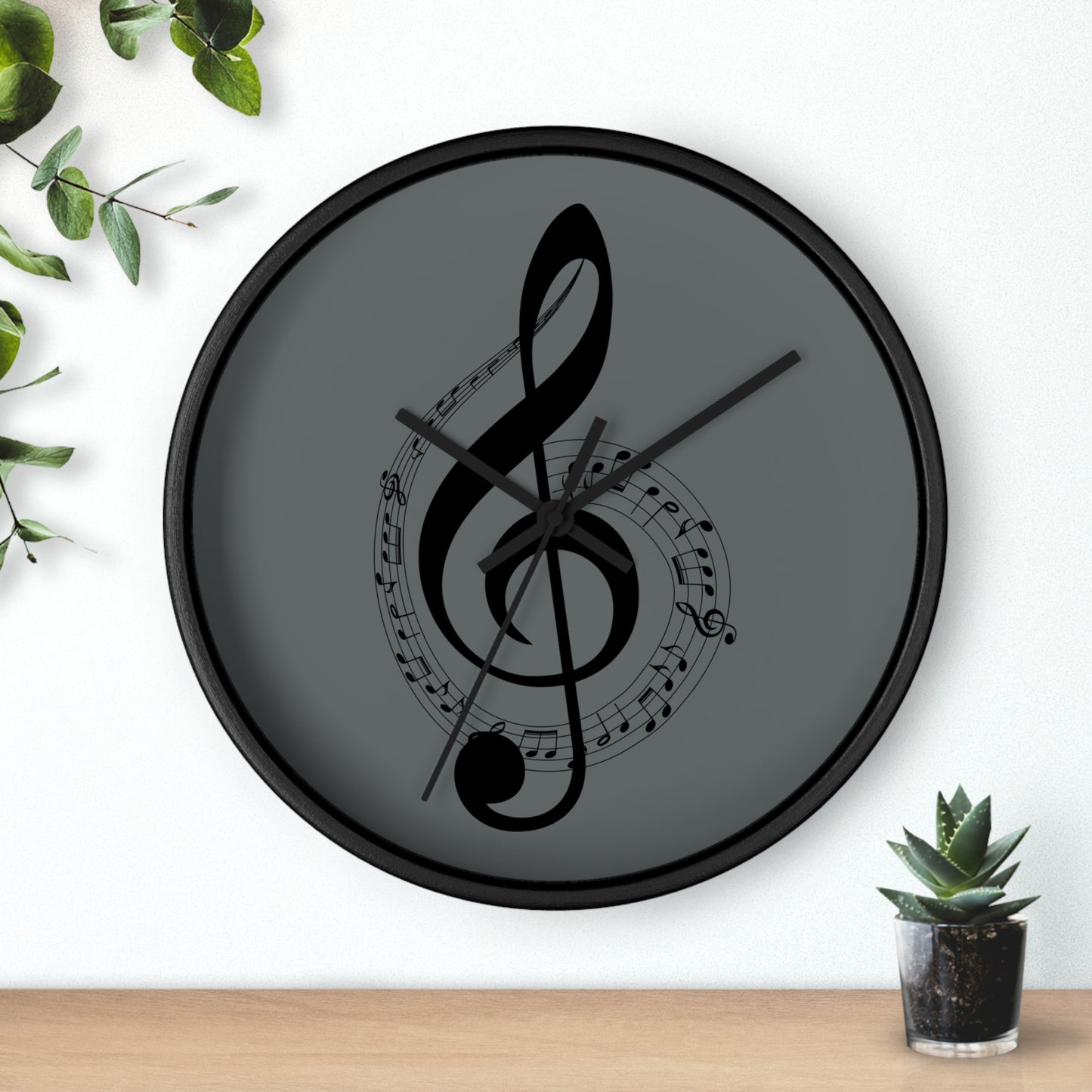 Musical Notes Wall Clock - Elegant Home Decor for Music Lovers