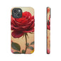 Floral Phone Case with Red Rose Design, Tough Phone Cover, Flower Print, Gift for Her, Stylish Accessory, Floral Aesthetic