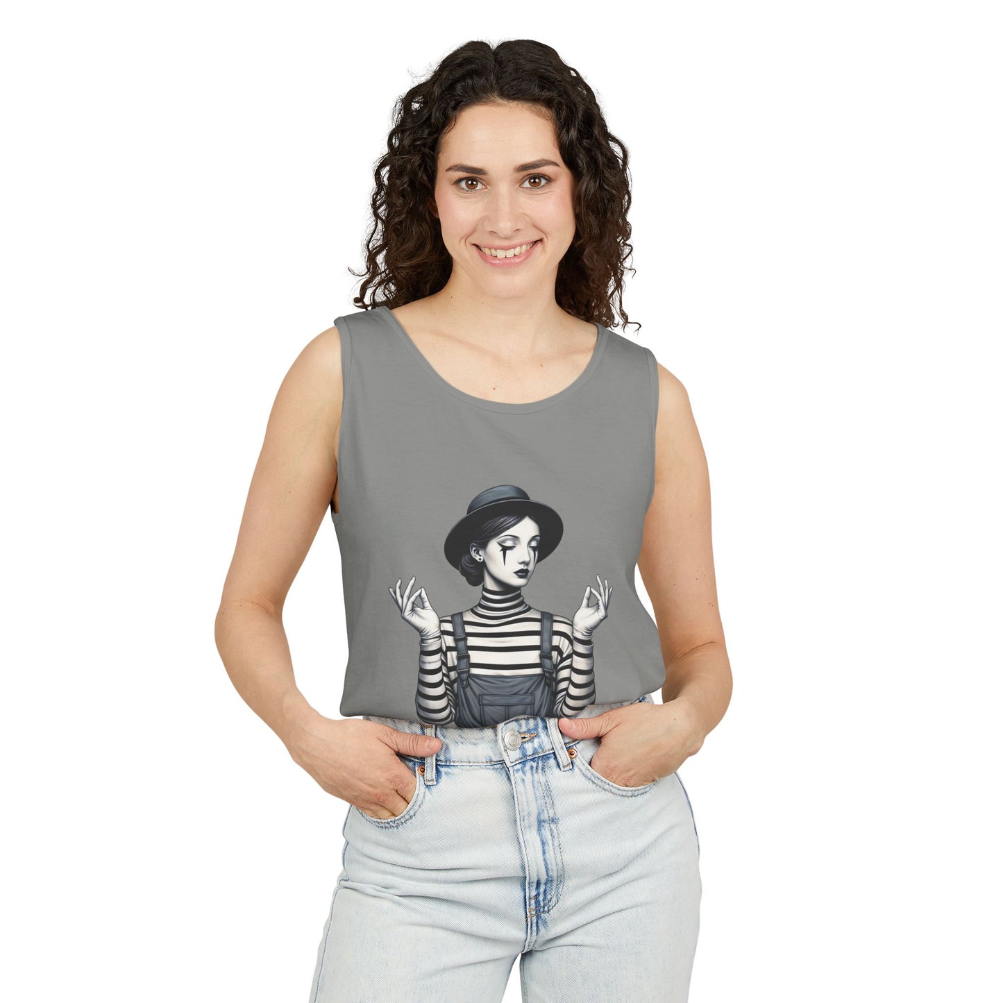 Bohemian Chic Tank Top with Artistic Print, Casual Summer Wear