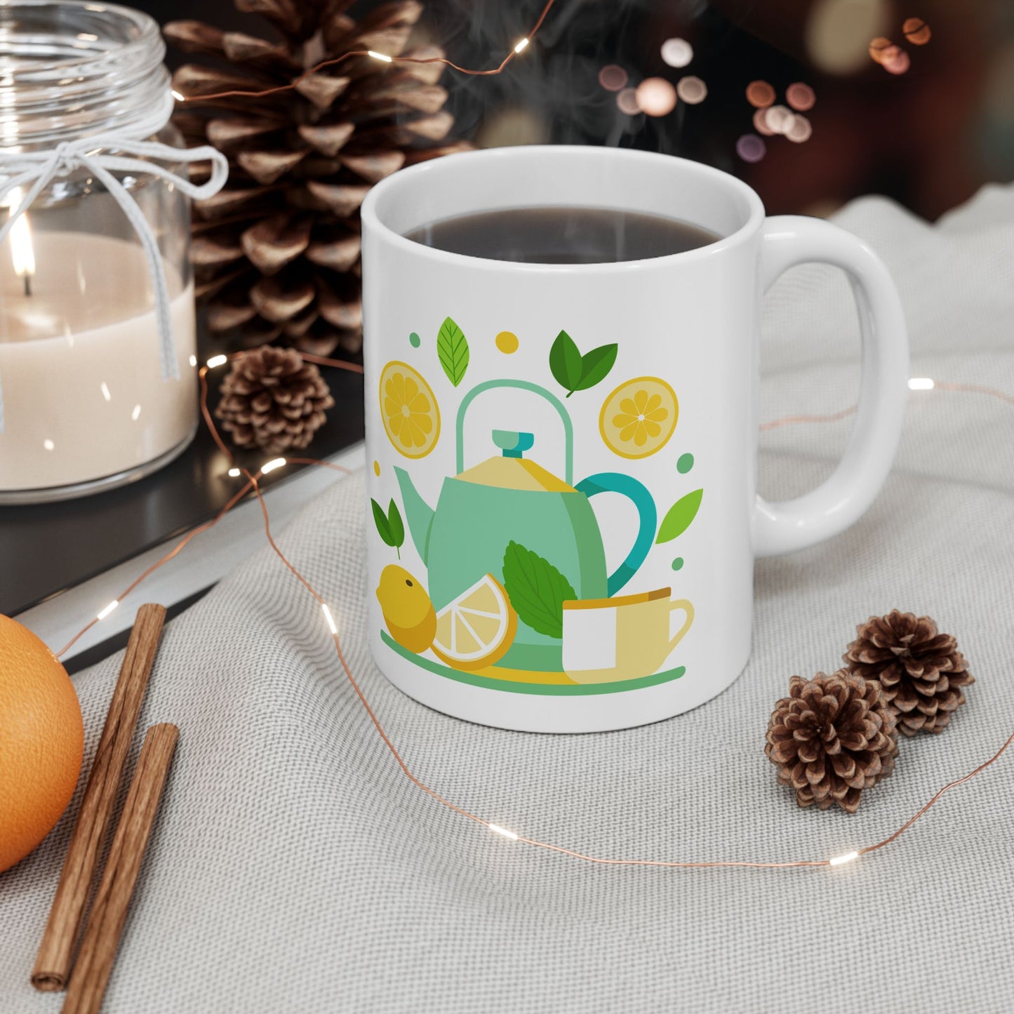 Lemonade-Themed Ceramic Mug | Refreshing Drink Lover's Gift | Summer Vibe Coffee Cup | Ideal for Tea Parties, Birthdays, Home Decor