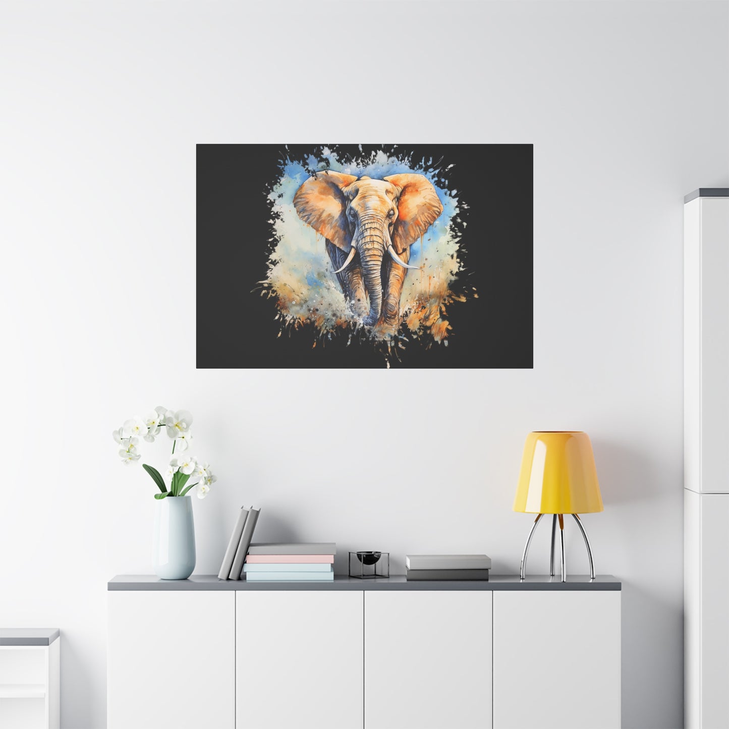 Matte Canvas, Stretched, 1.25" - Elephant