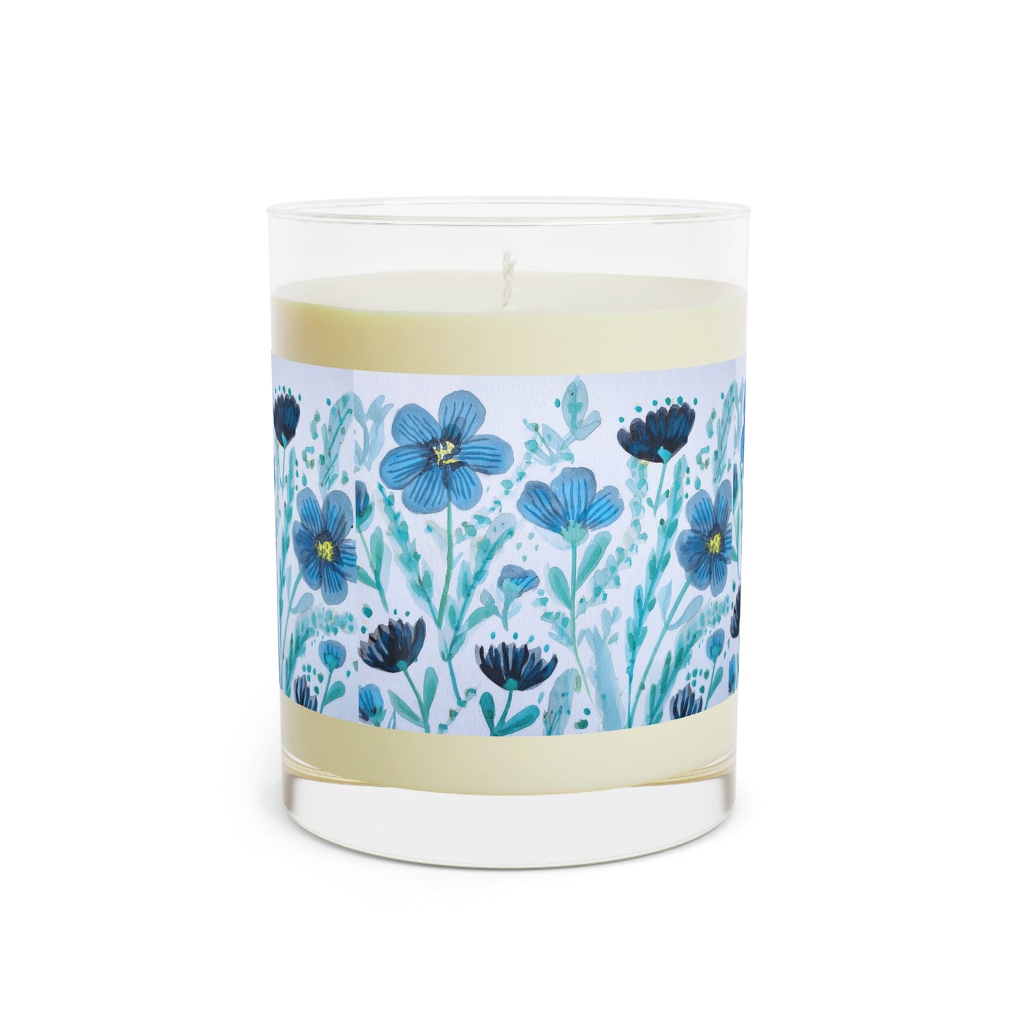 Calming Floral Scented Candle, 11oz Glass Candle for Relaxation, Home Decor, Gift for Friends, Aromatherapy Candle, Nature Inspired