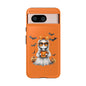 Halloween Ghost Phone Case, Cute Cat Ghost Case, Autumn Phone Cover, Spooky Season Gift, Trick or Treat Case