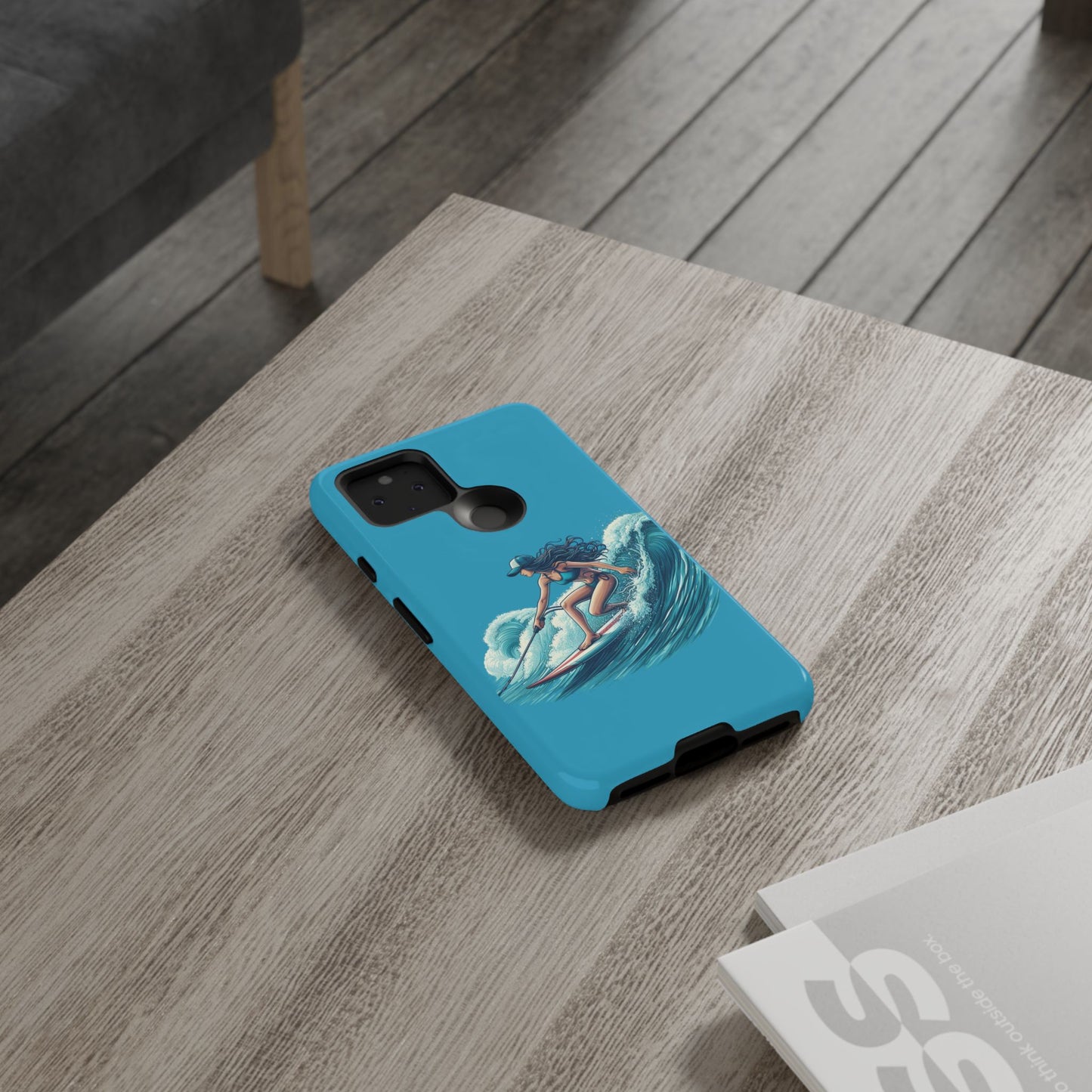 Surfing Phone Case, Coastal Vibes Phone Cover, Tough Cases for Beach Lovers, Ocean Art Phone Accessories, Summer Gift Idea