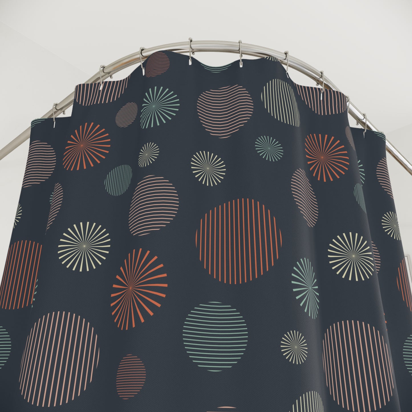 Modern Abstract Shower Curtain, Chic Bathroom Decor, Stylish Home Accent, Patterned Bath Curtain, Unique Gift Idea