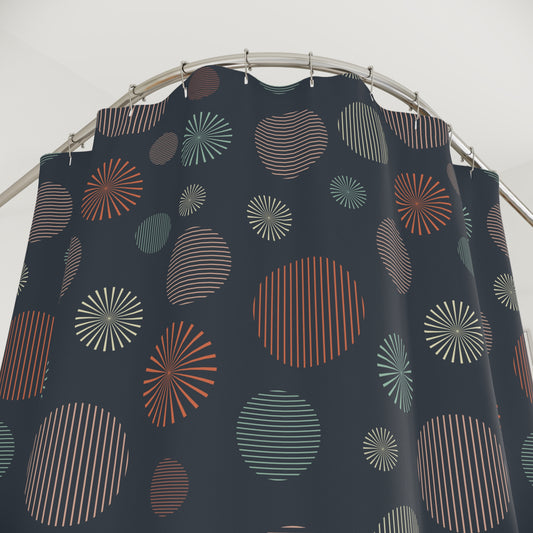Modern Abstract Shower Curtain, Chic Bathroom Decor, Stylish Home Accent, Patterned Bath Curtain, Unique Gift Idea