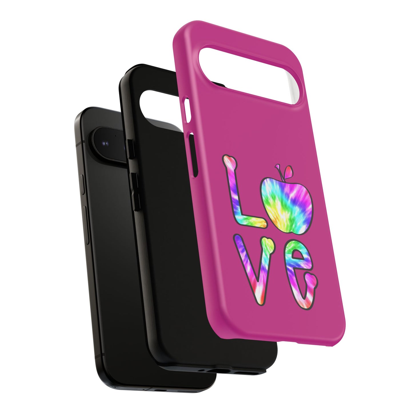 Colorful Love Phone Case, Tough Cases for iPhone, Cute Phone Accessory, Gift for Her, Summer Vibe Phone Cover