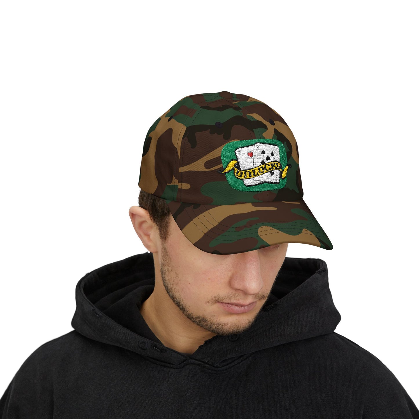 Dad Cap — 'UnLucky' Playing Cards Embroidered Baseball Hat