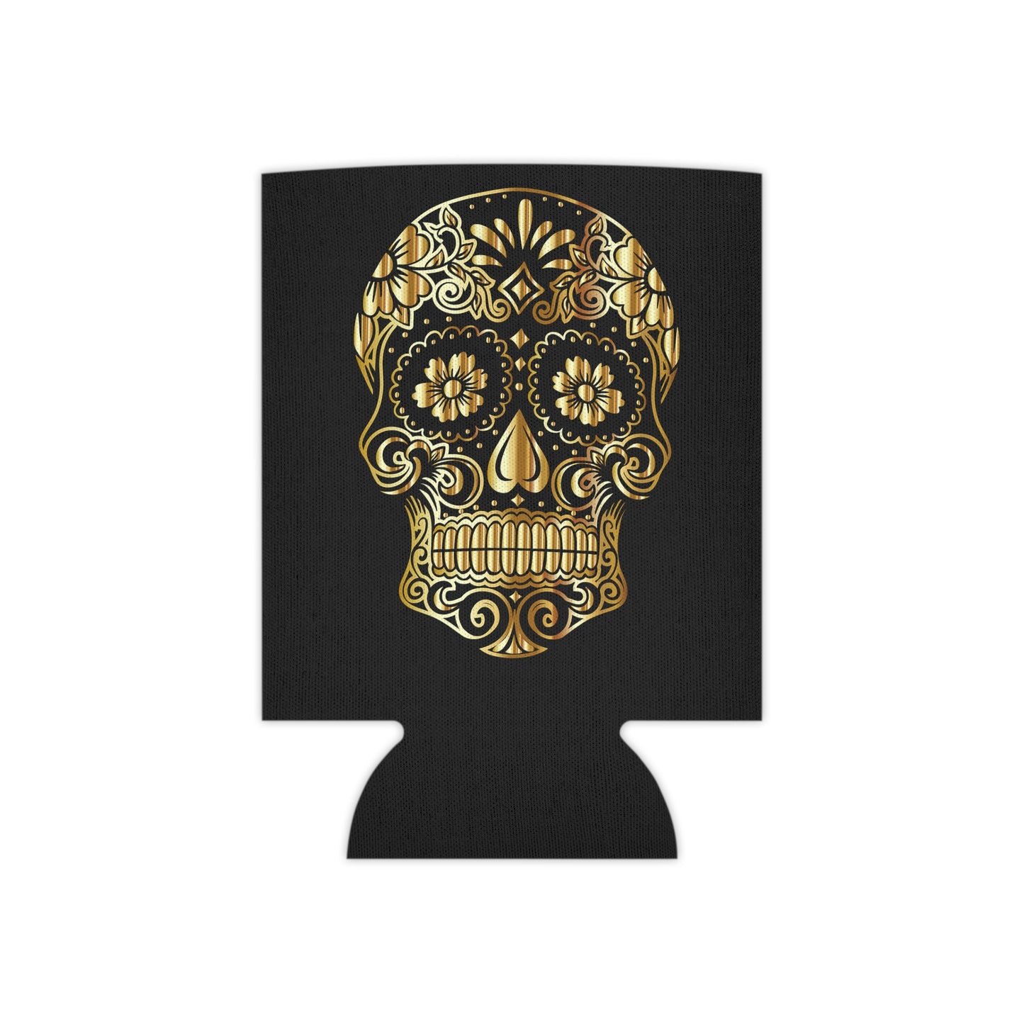Gorgeous Day of the Dead Skull Can Cooler, Day of the Dead Decor, Beer Sleeve, Fiesta Accessory, Halloween Party Drink Holder