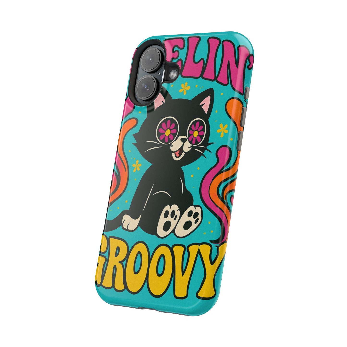 Groovy Cat Magnetic Impact-Resistant Phone Case