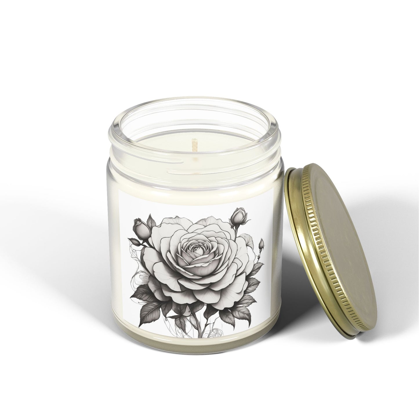 Rose Scented Candle - Coconut Apricot Wax, Relaxing Aromatherapy, Home Decor, Gifts for Her, Eco-friendly Candle