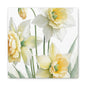 Matte Canvas, Stretched, 1.25" beautiful flowers white and yellow.