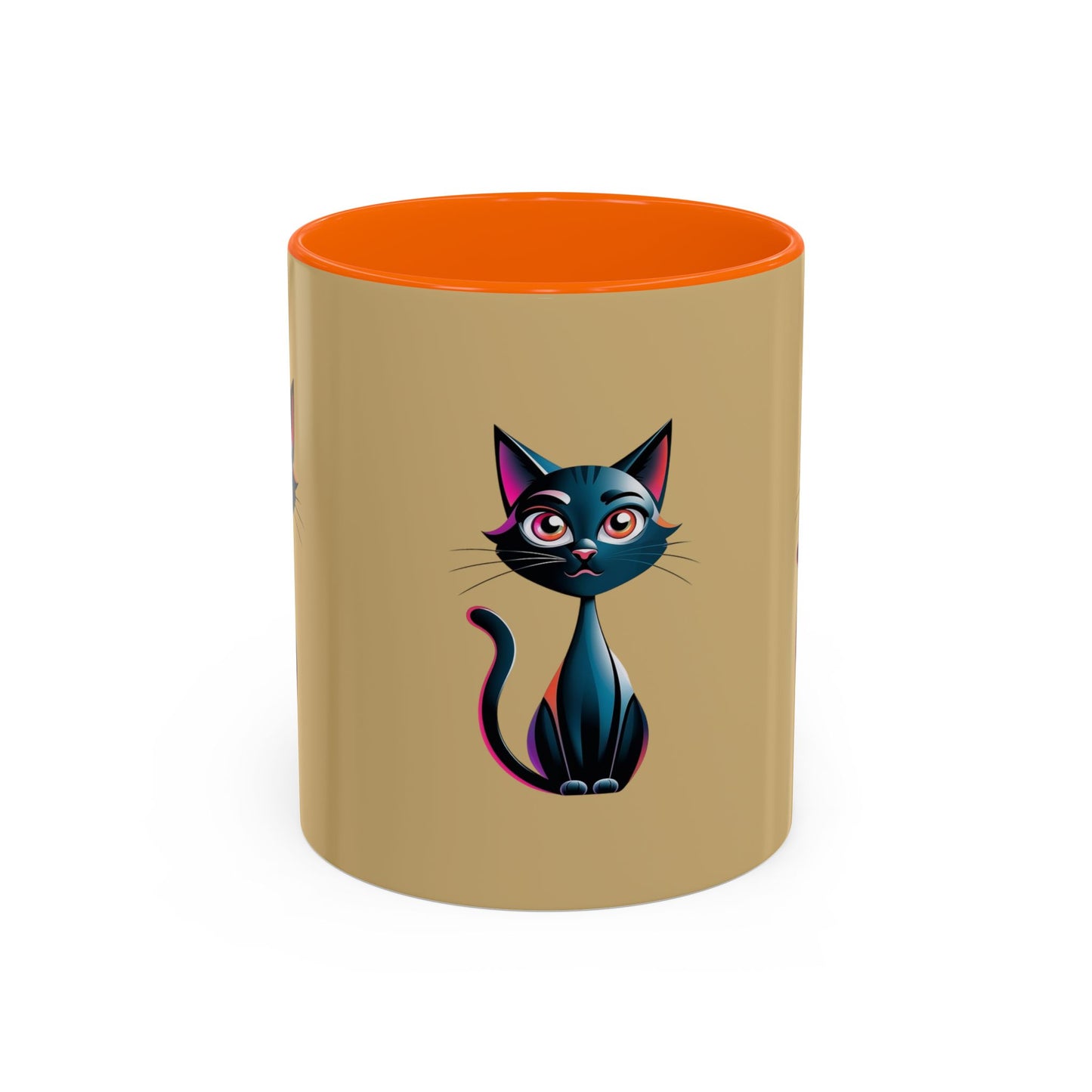 Cute Cat Accent Coffee Mug - Perfect for Cat Lovers, Gift for Birthdays, Home Decor, Animal Enthusiasts, Fun Kitchenware