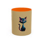 Cute Cat Accent Coffee Mug - Perfect for Cat Lovers, Gift for Birthdays, Home Decor, Animal Enthusiasts, Fun Kitchenware