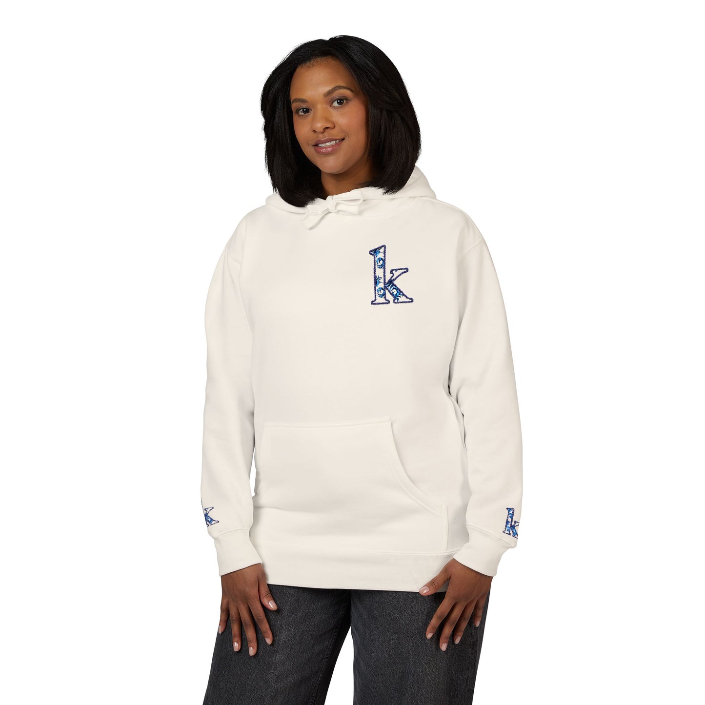 Cozy Floral Monogram Fleece Hoodie for Unisex - Perfect Gift for Birthdays, Valentine’s Day, Casual Wear, Adventure