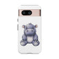Cute Hippo Phone Case, Unique Tough Cases, Animal Lover Gift, Cute Animal Design, Baby Animal Phone Accessory