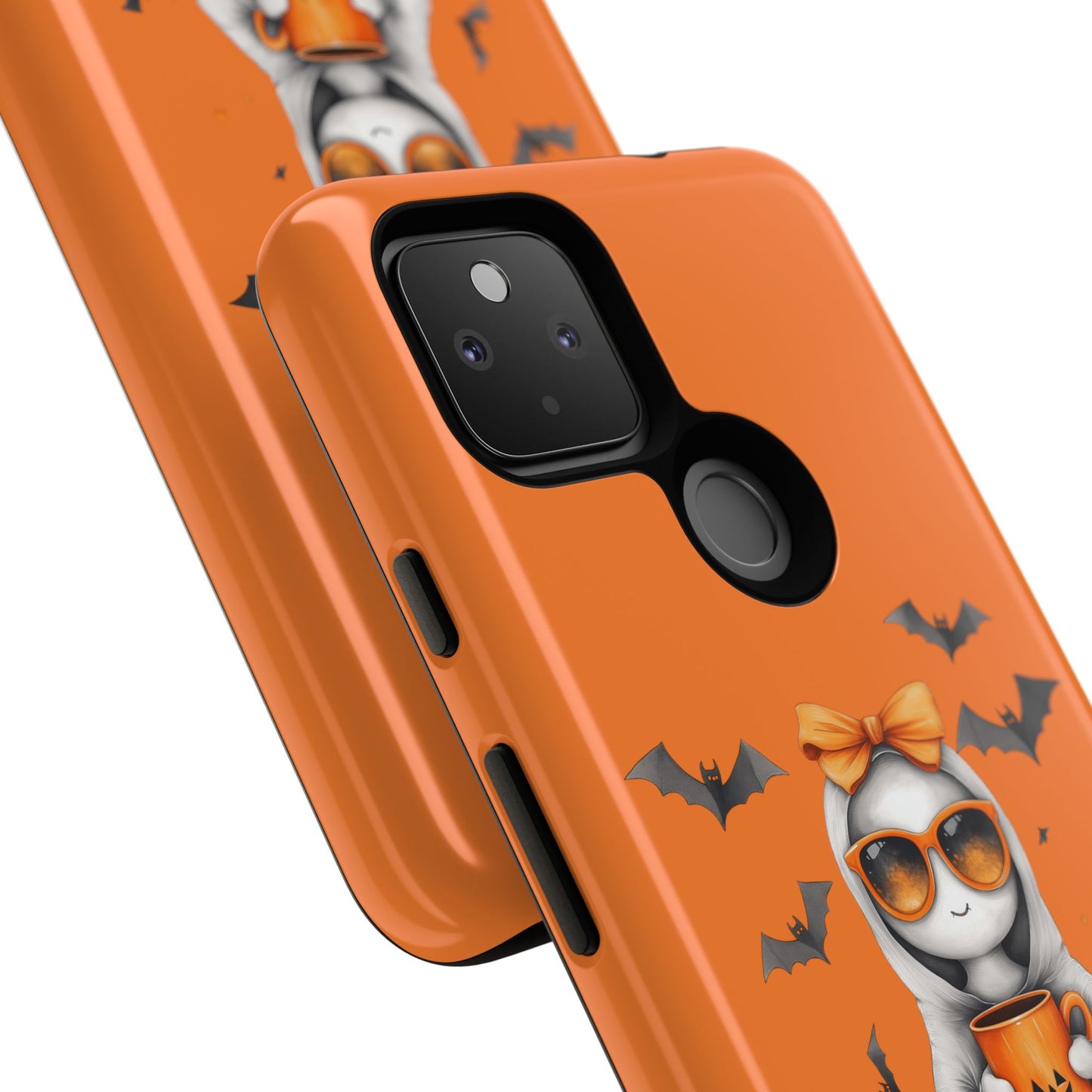 Halloween Ghost Phone Case, Cute Cat Ghost Case, Autumn Phone Cover, Spooky Season Gift, Trick or Treat Case