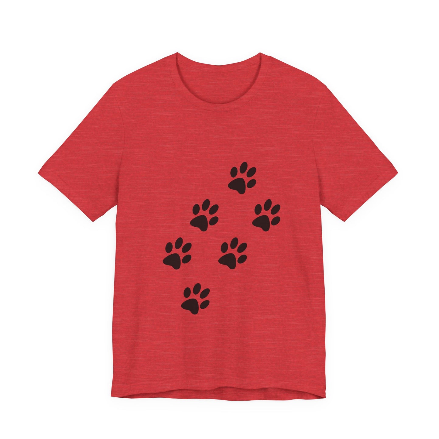Paw Print Short Sleeve Tee | Unisex Animal Lover Shirt, Pet Owner Gift, Casual Wear, Gifts for Dog Lovers, Comfortable T-Shirt