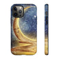 Moonlit Smile Phone Case — Starry Night Crescent Moon iPhone Cover