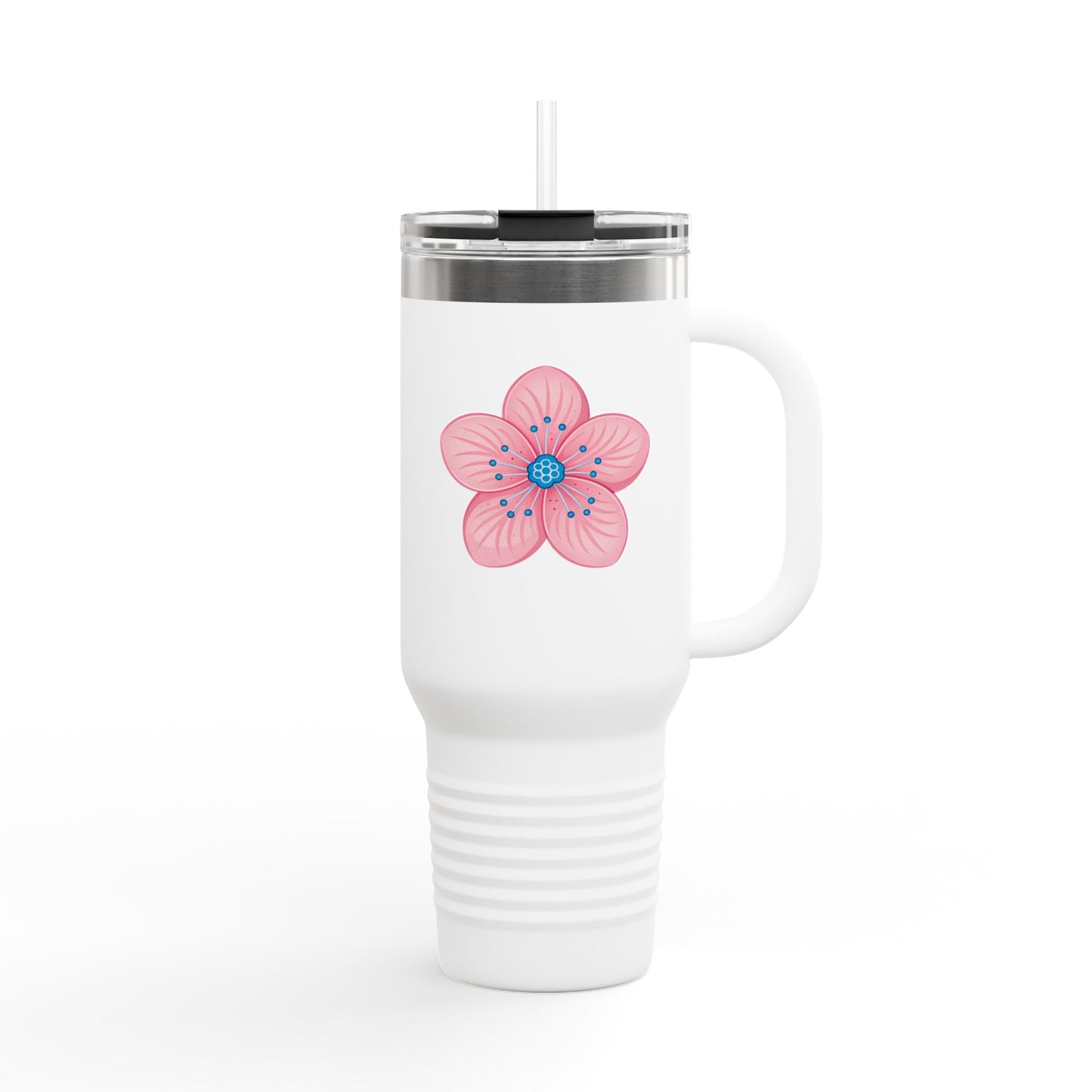 Charming Floral Insulated Travel Mug | 40oz Coffee Cup, Personalized Gift, Summer Hydration, Eco-Friendly Drinkware, Perfect for Road Trips