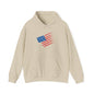 Patriotic Hoodie with American Flag Design | Unisex Sweatshirt for Independence Day, Memorial Day, Everyday Wear, Gift for Veterans