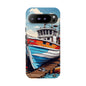 Colorful Fishing Boat Phone Case | Nautical Gift, Marine Design, Coastal Aesthetic, Summer Vibes, Sea Lover's Accessory