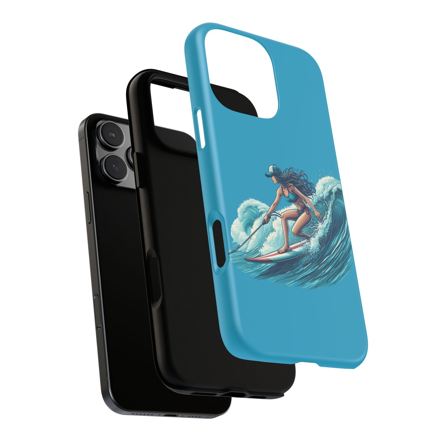 Surfing Phone Case, Coastal Vibes Phone Cover, Tough Cases for Beach Lovers, Ocean Art Phone Accessories, Summer Gift Idea
