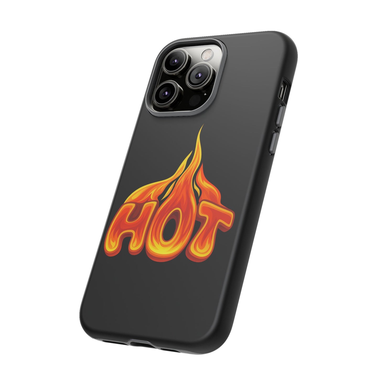 Stylish Phone Case, Hot Flames Design, Gift for Teens, Trendy Accessory, Protective Cover, Unique Phone Case