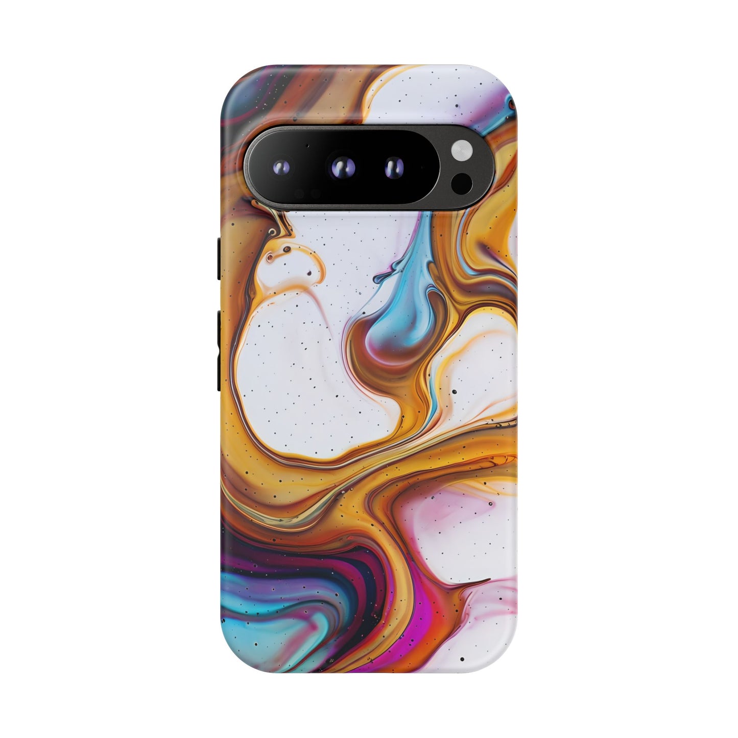 Artistic Phone Case, Tough Cases with Colorful Marble Design