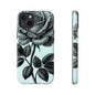 Elegant Floral Phone Case, Tough Cases for iPhones, Black Rose Design, Gift for Her, Stylish Phone Cover, Birthday Gifts