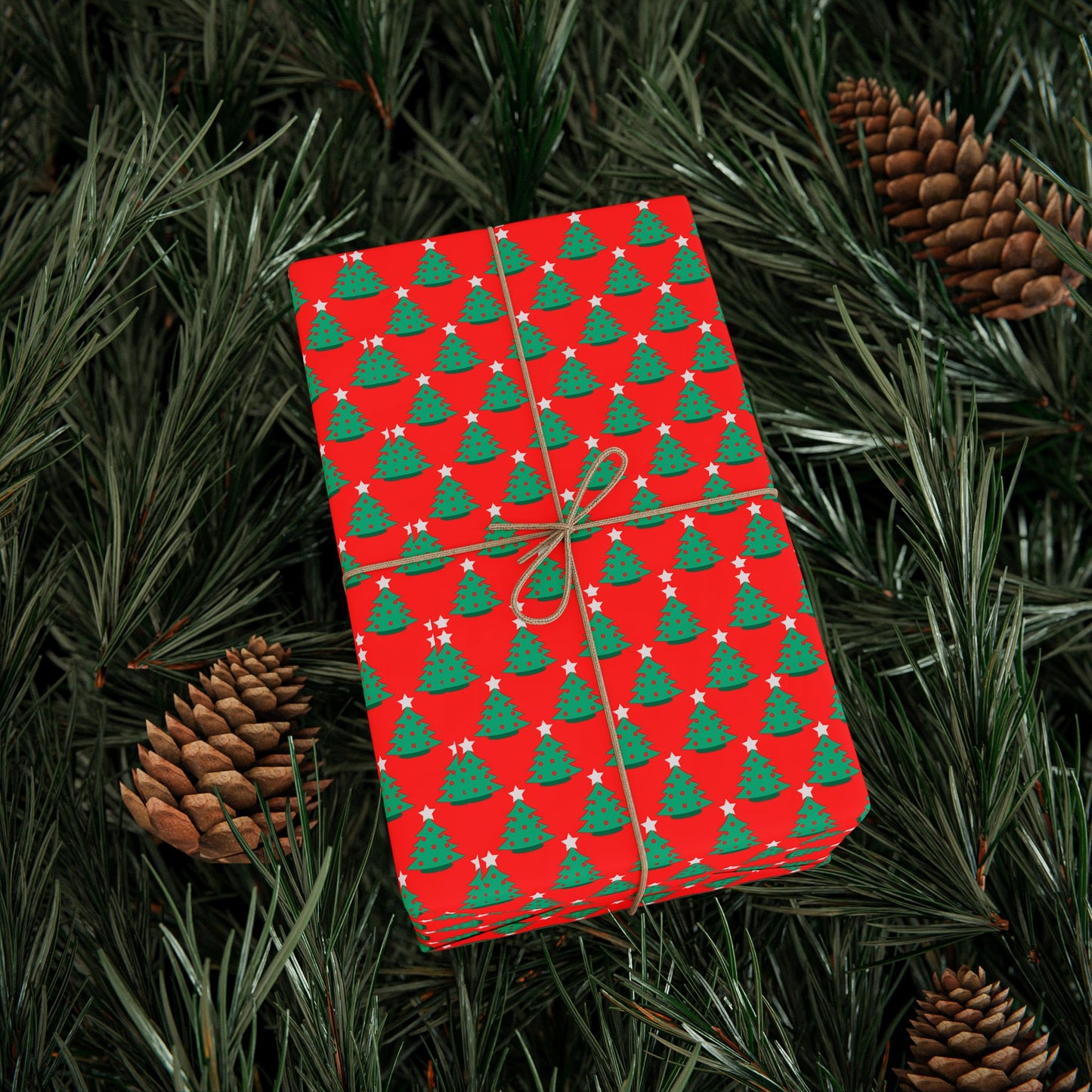 Festive Christmas Wrapping Paper, Holiday Gift Wrap, Cheerful Present Wrapping, Red and Green Tree Design, Holiday Parties, Christmas [...]