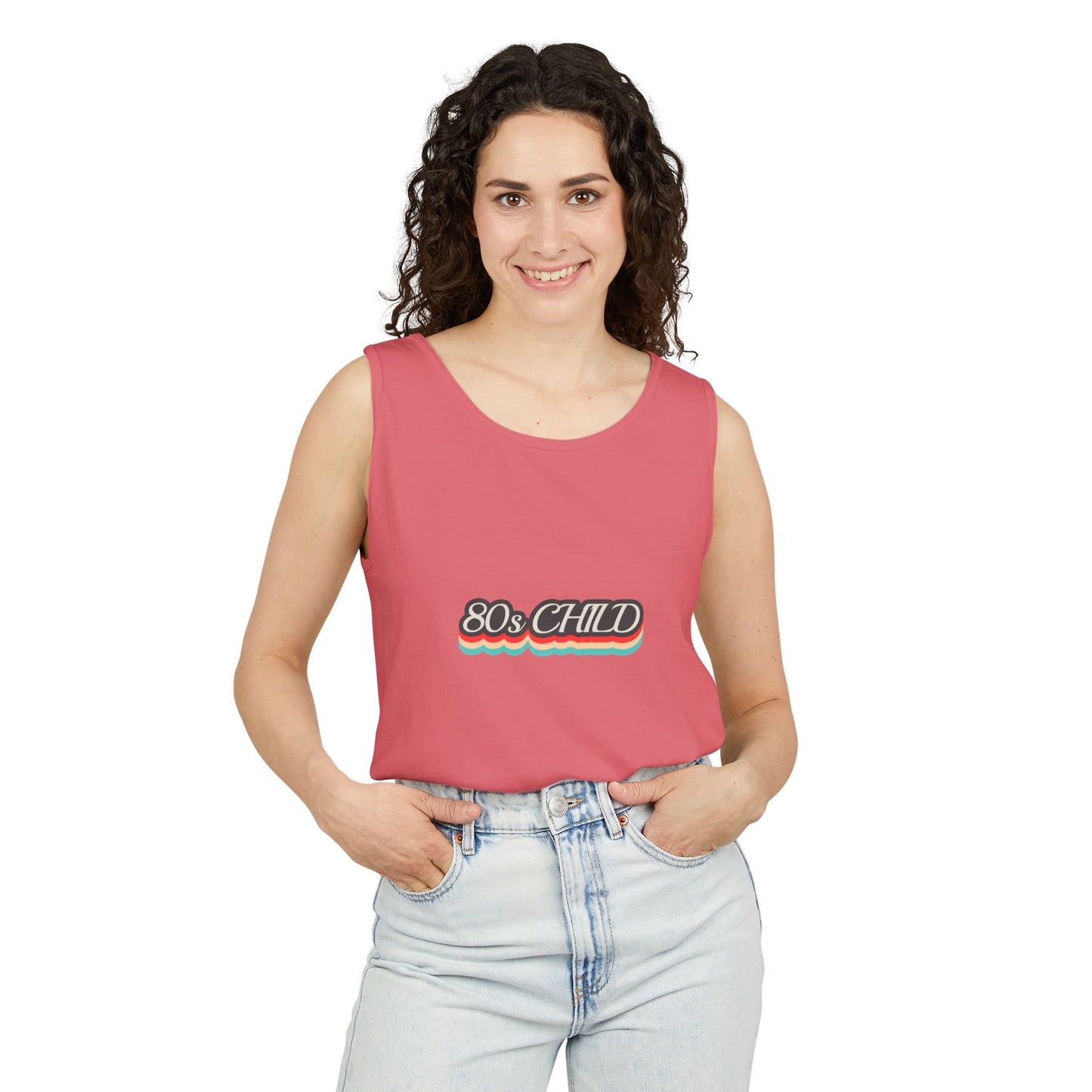 80s Child Unisex Tank Top | Retro Summer Wear, Vintage Style Shirt, Gift for 80s Lovers, Bohemian Fashion, Nostalgic Apparel