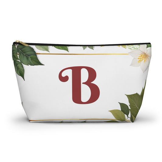 Copy of Personalized Floral Accessory Pouch, Makeup Bag, Gift for Her, Initial Pouch, Travel Organizer, Custom Cosmetic Bag