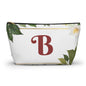 Copy of Personalized Floral Accessory Pouch, Makeup Bag, Gift for Her, Initial Pouch, Travel Organizer, Custom Cosmetic Bag