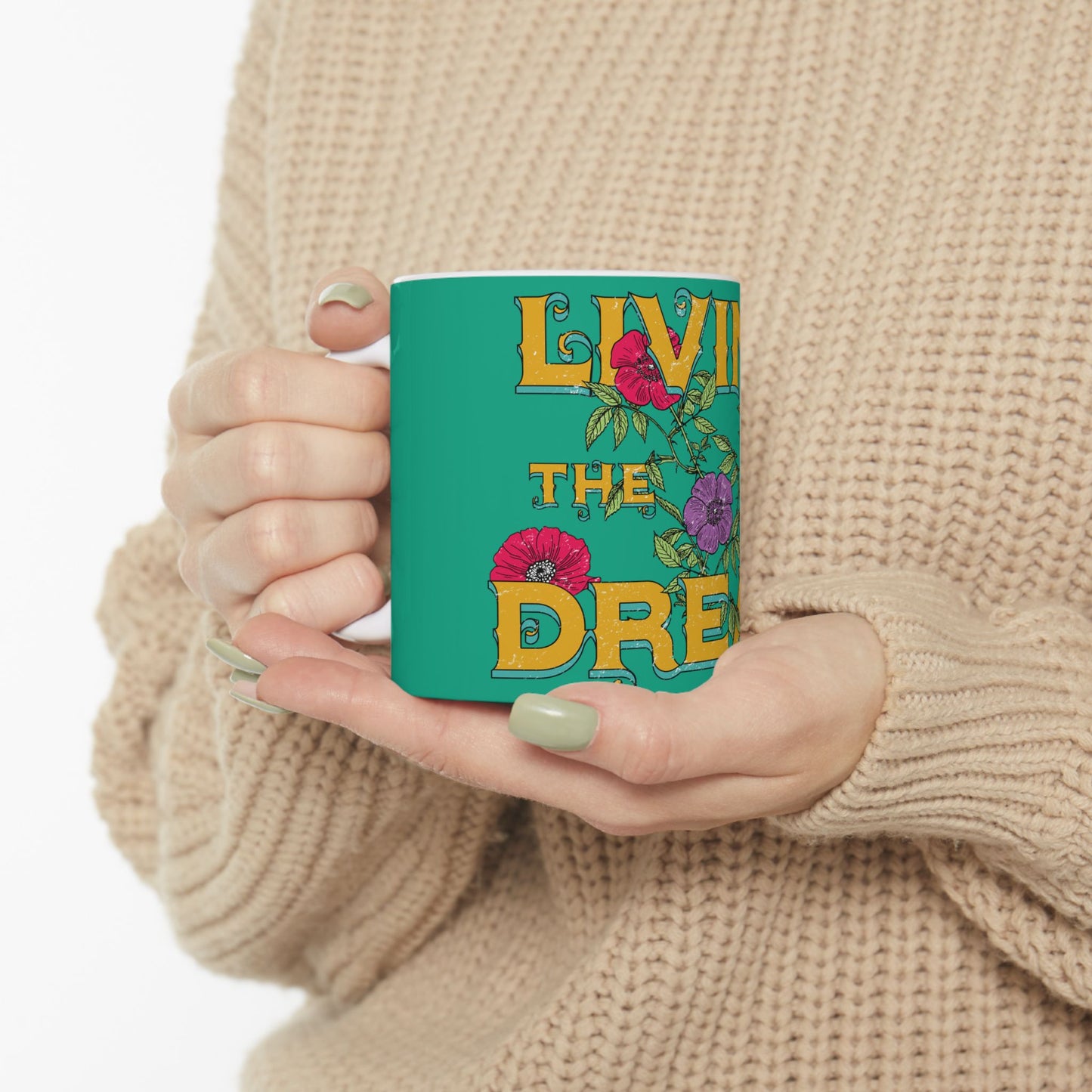Living the Dream Ceramic Mug - Cozy Coffee Cup for Dreamers, Inspirational Gift, Tea Lover's Delight, Motivational Drinkware, Home & [...]