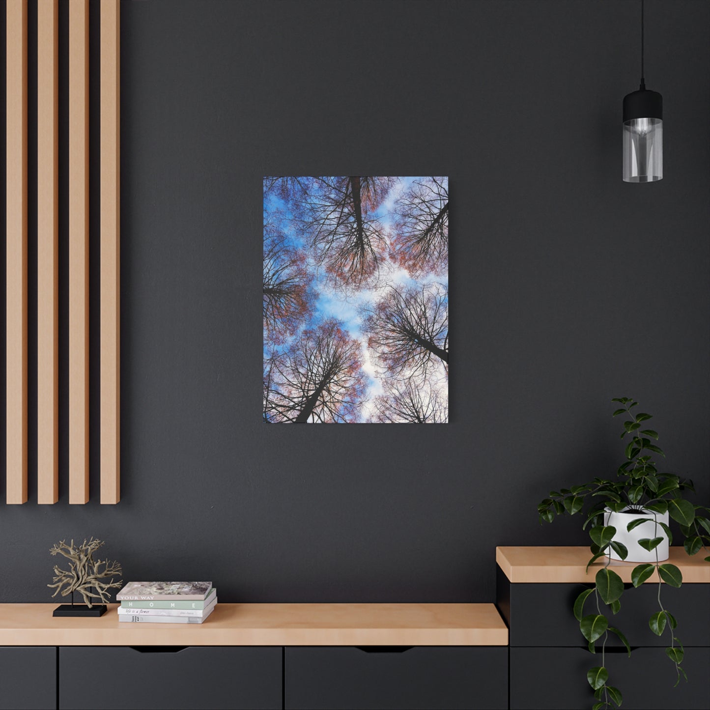 Winter Tree Canopy Matte Canvas Wall Art — Stretched 1.25"